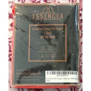 Essencea Orange Cushion Cover 1 Unit 24x24in NWOT